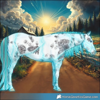 Horse Color:Painted Thunderstruck Smoky Black Ice Splash Tobiano 