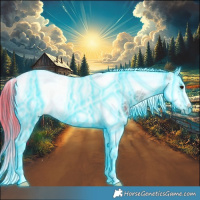 Horse Color:Thunderstruck Smoky Grullo Ice Splash Tobiano Frame 