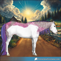 Horse Color:Painted White Spotted Smoky Grullo Ice Frame 