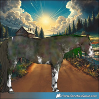 Horse Color:White Spotted Midnight Buckskin Ice Dun Tobiano Rabicano