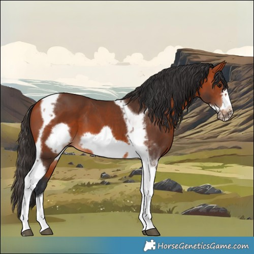 Horse Color:Bay Tobiano Frame 