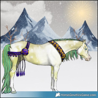 Horse Color:Painted White Spotted Perlino Dun 