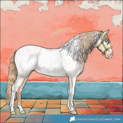 Horse Color:Gold Champagne Roan Dun Splash Tobiano Frame Appaloosa Rabicano 