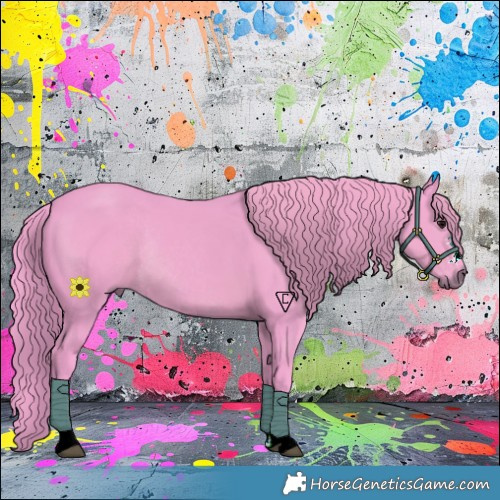 Horse Color:Watercolor Smoky Black Rabicano