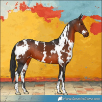 Horse Color:White Spotted Brown 