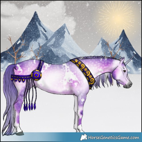 Horse Color:Gray Watercolor White Spotted Liver Red Onyx Rabicano 