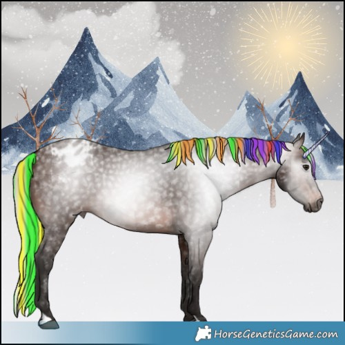 Horse Color:Gray Painted Silver Brown Appaloosa 