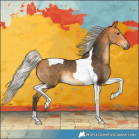 Horse Color:Silver Buckskin Tobiano 