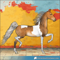 Horse Color:Silver Buckskin Tobiano 