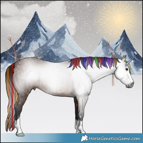 Horse Color:Gray Painted Bay
