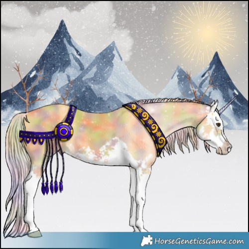 Horse Color:Nacre Palomino Splash