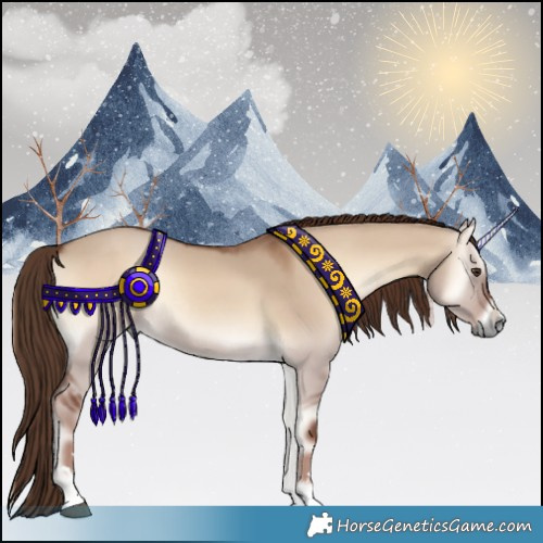 Horse Color:Red Dun Onyx Rabicano 