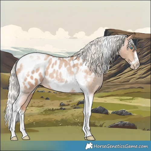 Horse Color:Silver Blue Roan Pearl Tobiano Frame Near Leopard 