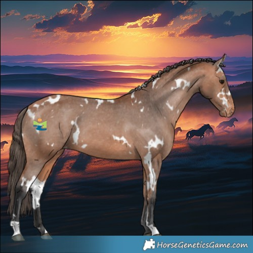 Horse Color:White Spotted Bay Appaloosa 