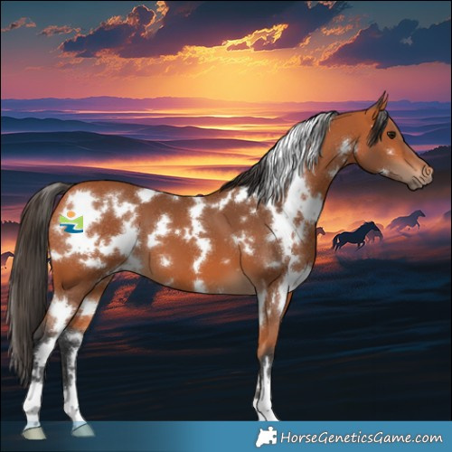 Horse Color:White Spotted Bay 