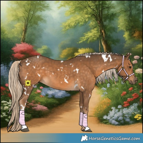 Horse Color:White Spotted Chocolate Palomino
