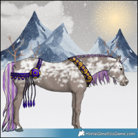 Horse Color:Painted Silver Black Ice 