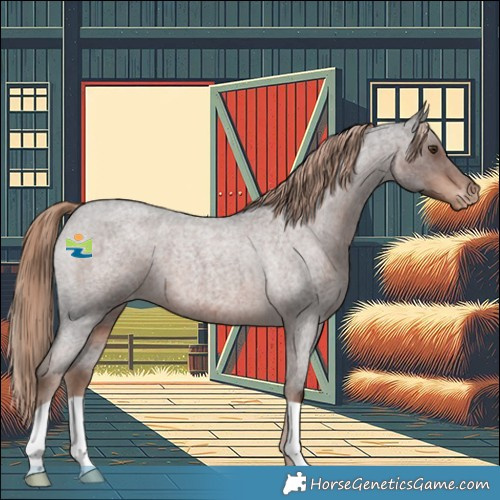 Horse Color:Liver Red Roan Varnish 