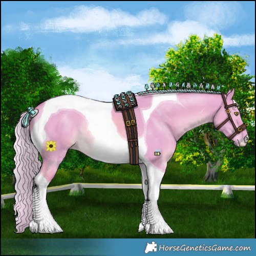 Horse Color:Watercolor Palomino Dun Tobiano