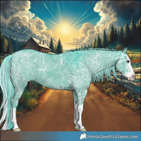 Horse Color:Platinum Watercolor Liver Chestnut Ice Splash 
