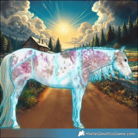 Horse Color:Thunderstruck Liver Chestnut Ice Tobiano Rabicano 