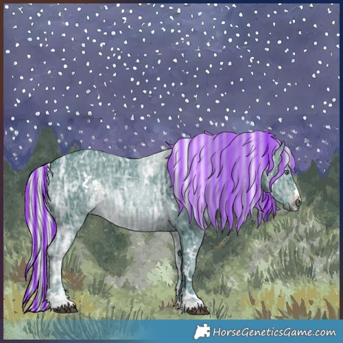 Horse Color:Painted Watercolor White Spotted Silver Brown Chinchilla Ice 