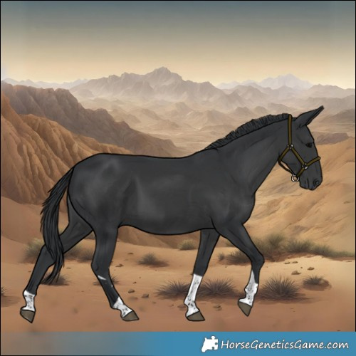 Horse Color:Black Tobiano 