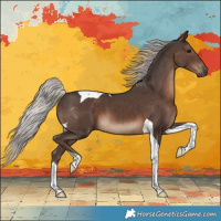 Horse Color:Silver Black Tobiano 