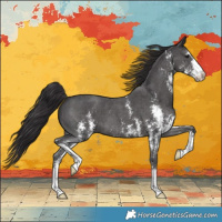 Horse Color:Smoky Black Sabino