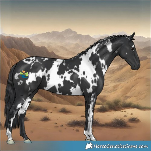 Horse Color:White Spotted Black 