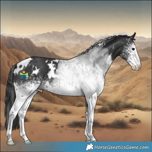 Horse Color:White Spotted Black 