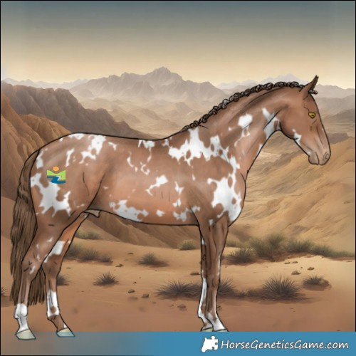 Horse Color:White Spotted Brown Pearl 