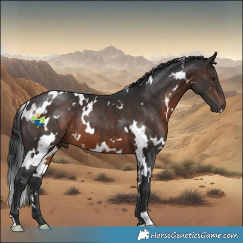Horse Color:White Spotted Brown 