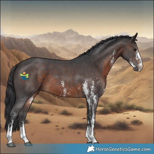 Horse Color:Brown Sabino 