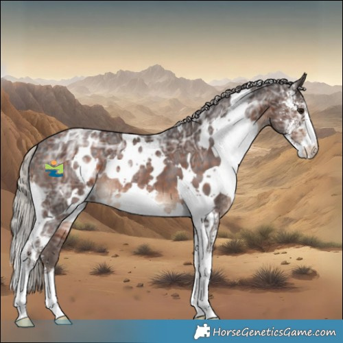 Horse Color:White Spotted Silver Brown Ice Sabino 