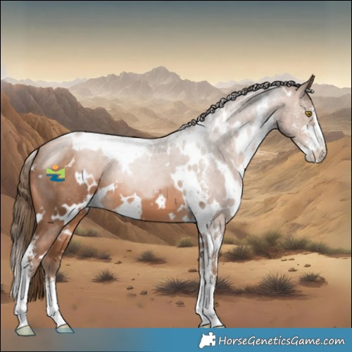 Horse Color:White Spotted Brown Pearl Sabino 