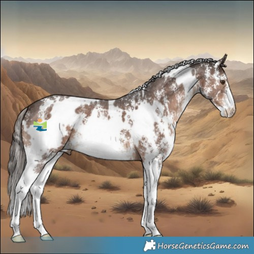 Horse Color:White Spotted Liver Chestnut Sabino 