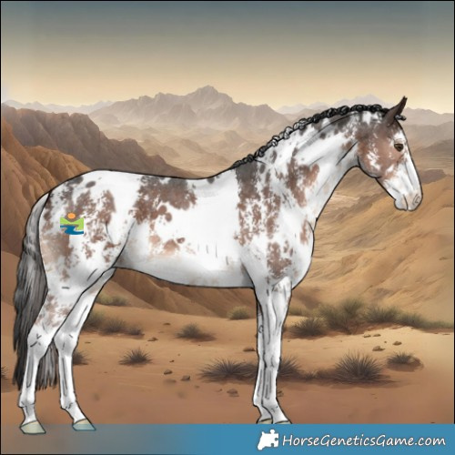 Horse Color:White Spotted Liver Chestnut Sabino 