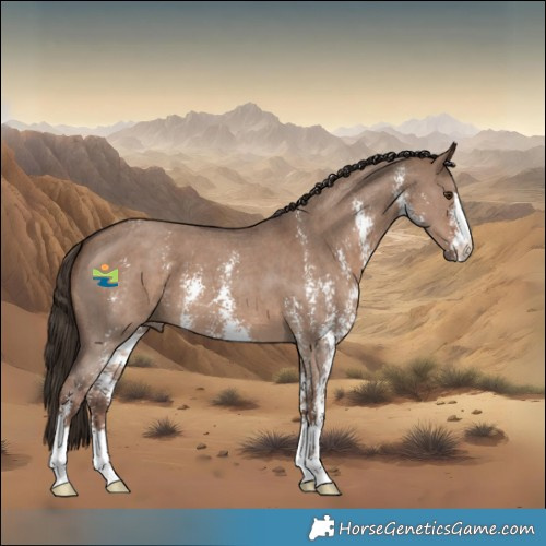 Horse Color:Liver Red Dun Sabino 