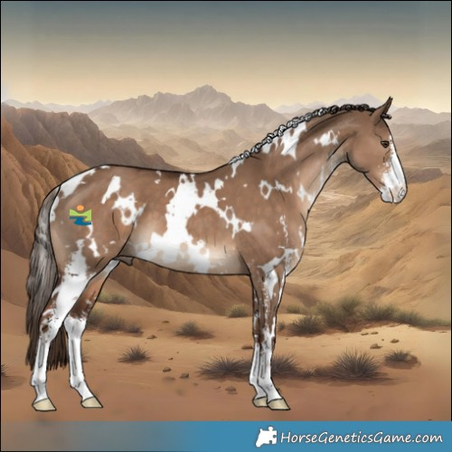 Horse Color:White Spotted Liver Red Dun Sabino 