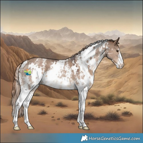 Horse Color:White Spotted Liver Red Dun Sabino 