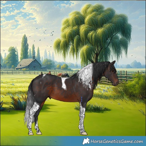 Horse Color:Brown Tobiano 