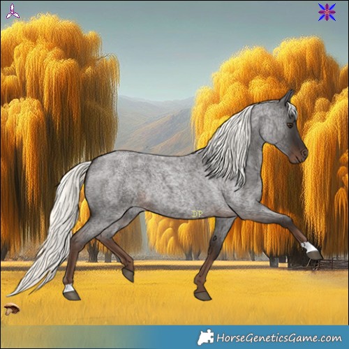 Horse Color:Liver Red Roan Mushroom