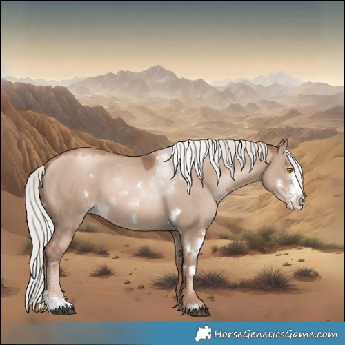 Horse Color:White Spotted Silver Grullo Pearl Mushroom Sabino 