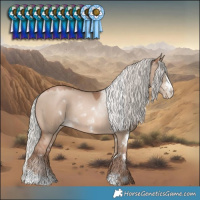 Horse Color:White Spotted Silver Grullo Pearl Mushroom Sabino 