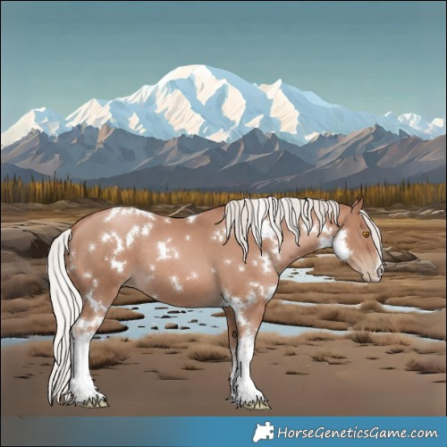 Horse Color:White Spotted Silver Black Pearl Mushroom 