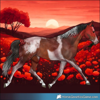 Horse Color:Bay Splash Tobiano Appaloosa Rabicano 