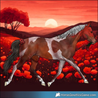 Horse Color:Bay Tobiano Varnish