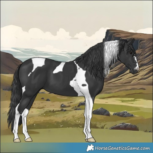 Horse Color:Black Tobiano 