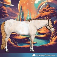 Horse Color:Red Roan Pearl Tobiano Frame